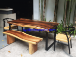 Set Meja Makan Trembesi Solid Jepara