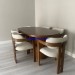 Set Meja Makan Kayu Jati Modern